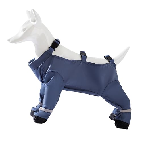 Haustier Leggings Große Größe Regenschutz für kleine und große Hunde und Welpen Schuhe Regenbekleidung Wasser Hund Bauchabdeckung verstellbar von Qcbuegof