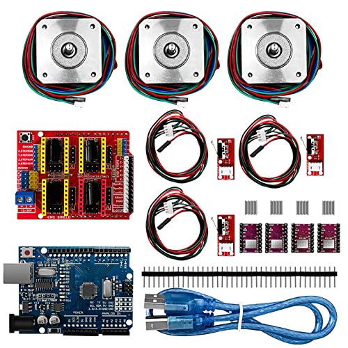 Kit 3 Stück A4988 Treiber-Erweiterungsplatine mit Board Nema17 Schrittmotor DRV8825 Driver GRBL Stepper von Qcbuegof
