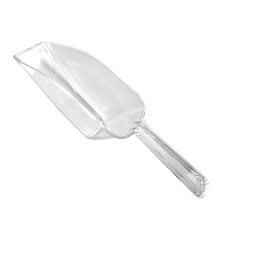 Mehrzweck-Schaufeln für Eiskörner, Sand, Tee, Blätter, getrocknete Früchte, Küchenwerkzeug, Kinder, Sand-Spielzubehör, transparent, Lebensmittelqualität, 12 Stück von Qcbuegof