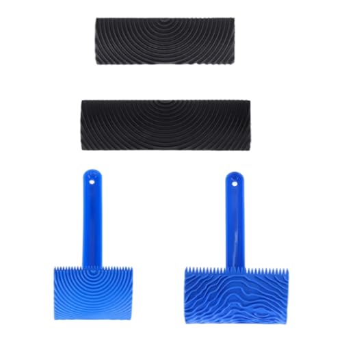 Multi Surface Dekoratives Rollerwerkzeug mit realistischer Holzmaserung Effekt für Wand Tür und Möbel Wand Malerei Werkzeug Professionelles Malerwalzen-Set von Qcbuegof