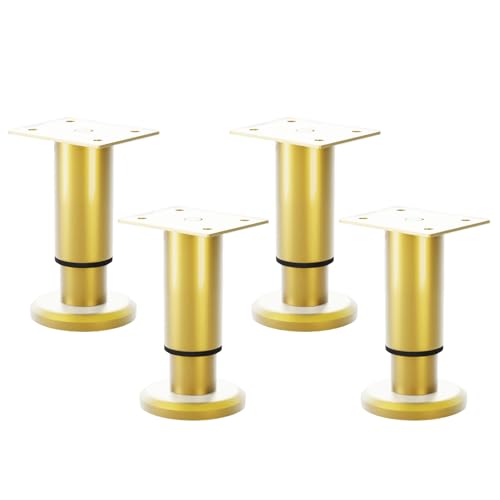 Qcbuegof 4PCS Elegant Golden Möbel Pad Verstellbarer Schrank Und Sofa Beinstützen Luxuriöse Goldmöbel Stützbeine Für Heiger Qcbuegof 4PCS Elegant Golden Möbel Pad Verstellbarer Schrank Und Sofa Beinstützen Luxuriöse Goldmöbel Stützbeine Für Heiger von Qcbuegof