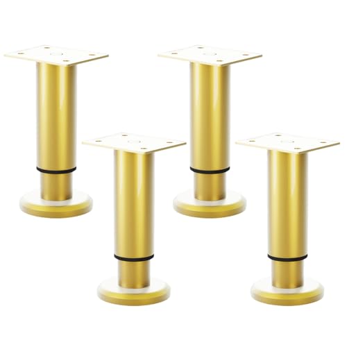 Qcbuegof 4PCS Elegant Golden Möbel Pad Verstellbarer Schrank Und Sofa Beinstützen Luxuriöse Goldmöbel Stützbeine Für Heiger Qcbuegof 4PCS Elegant Golden Möbel Pad Verstellbarer Schrank Und Sofa Beinstützen Luxuriöse Goldmöbel Stützbeine Für Heiger von Qcbuegof