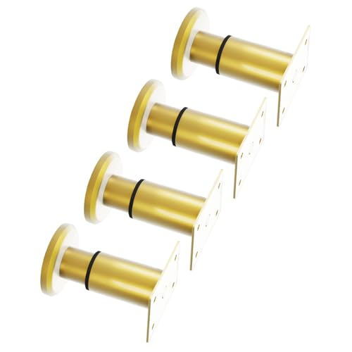 Qcbuegof 4PCS Elegant Golden Möbel Pad Verstellbarer Schrank Und Sofa Beinstützen Luxuriöse Goldmöbel Stützbeine Für Heiger von Qcbuegof