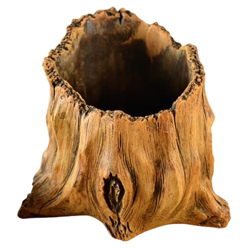 Qcbuegof Dekorative Betonucculents Pflanzer Zement Blumenpots Imitieren Stümpfe Designs Für Gartenflächen Innen Freien Freien Gebrauch Bonsais Decors Pflanzer von Qcbuegof