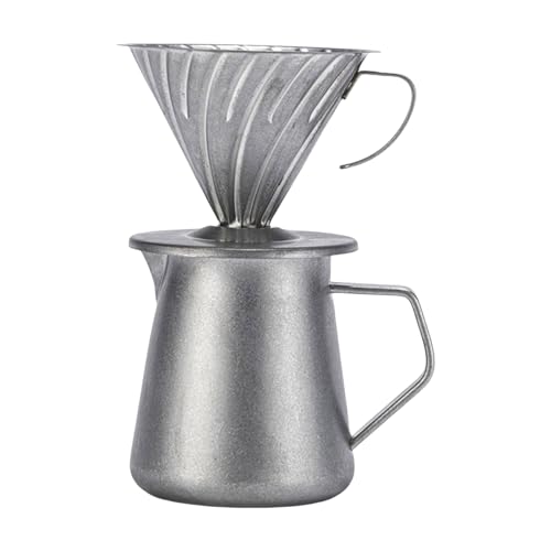 Qcbuegof Hand Tropfkaffeemaschine 600 304 Stahlstahl Kaffeeserver Über Kaffeetasse Für Büro Oder Reisekaffee Service Gießen von Qcbuegof