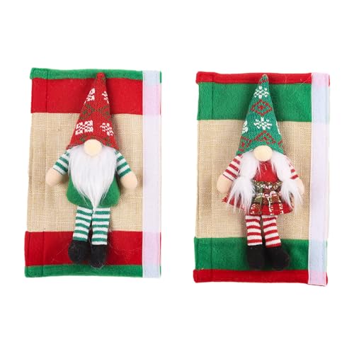 Qcbuegof Packung Mit 2 Lenkerhandschuhen Weihnachtsknnom Kühlschrank Türgriffe Für Urlaub Dekoration Küchenbedarf Ärmel von Qcbuegof