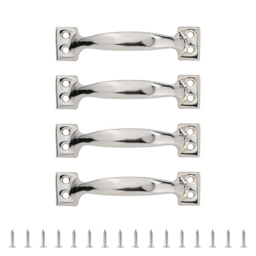 Qcbuegof Packung Mit 4 Gate Griffe Bögenförmige Garagentorgriff Metallzüge Für Kleiderschränke Schränke Und Zäune Möbelknopf Utility Schrankgriffe Griffe von Qcbuegof