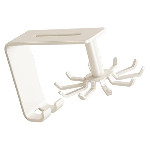 Qcbuegof Platz Sparende Rotatable Kleber Haken Mit Wand Montiertem Utensilien Kügelchen Küchenwares Lagerregal Haushalt Zubehör Wasserdichte Badezimmerhaken von Qcbuegof