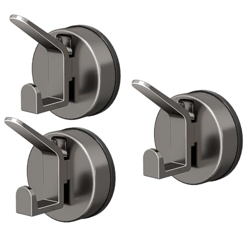 Qcbuegof Set Von 3 Einfachen Installationen Saughaken Kleiderbügel Schaden Frees Hängen Multifunktions Saugnapfhaken Set Für Home & Office Verwendung Rostiger Badezimmerhaken von Qcbuegof