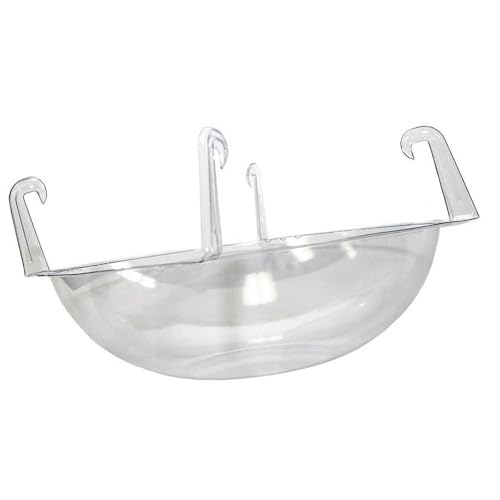 Qcbuegof Transparente Runde Hängende Korbsaucer Leichte Plastikpflanztöpfe Mit Entwässerungslöchern Kugel Antislip Hängende Pflanzgefäße Basis von Qcbuegof