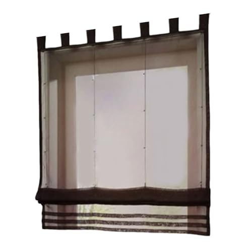 Raffrollo in einfarbiger Farbe, Raffgardine verschönert Heimdekoration für Arbeitsbereich und Balkon, Polyester-Vorhänge von Qcbuegof