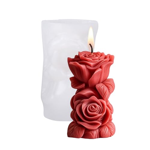 Silikonformen des Rosenzylinders für Epoxidharz, die Silikonformen der Gipsseife für die Dekoration des Hauses von Qcbuegof