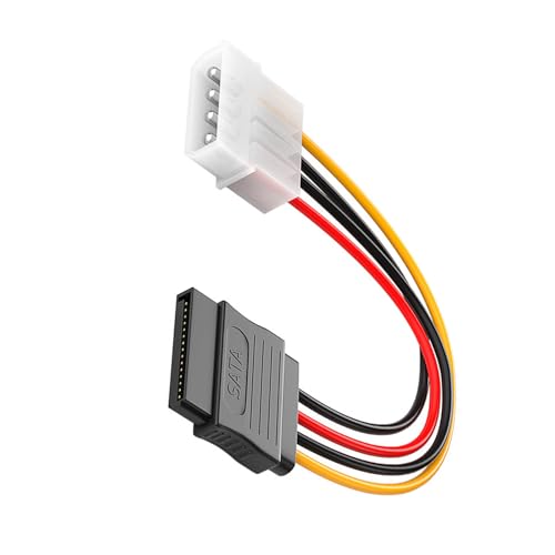 Stromkabel 15 Pin Stecker auf Buchse Verlängerungskabel 4 Pin auf 15 Pin 1 in 2 Stromkabel für Festplatten von Qcbuegof