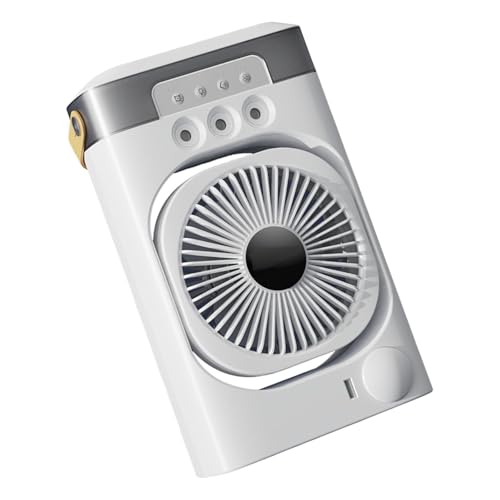 USB Klimaanlage tragbar Desktop Kühlung 3 Geschwindigkeiten Fan mit 7 Farben LED Licht geeignet für die eigene Kühlung auf kleinem Raum tragbar kleiner Ventilator von Qcbuegof