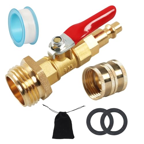 Wasserschlauch Blow Out Adapter Winterisierendes Werkzeug Messing Schnell Mit 1/4 "Schnellverbindungsstecker Und 3/4" Gartenschlauch Winterflow Blowout Adapter Wasserschlauch Blow Out Adapter Winterisierendes Werkzeug Messing Schnell Mit 1/4 "Schnellverbindungsstecker Und 3/4" Gartenschlauch Winterflow Blowout Adapter von Qcbuegof