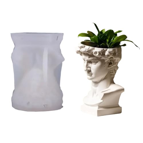 Wiederverwendbare Silikon-Blumentopf-Gussform für einzigartige Skulpturen, Pflanzgefäß, Beton und dekorative Kunst, Silikonharz Wiederverwendbare Silikon-Blumentopf-Gussform für einzigartige Skulpturen, Pflanzgefäß, Beton und dekorative Kunst, Silikonharz von Qcbuegof