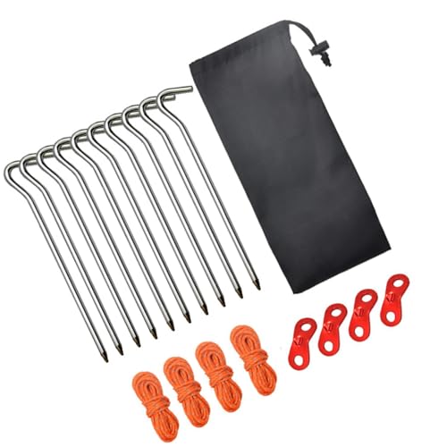 Zeltheringe aus schwerem Eisen, robust, rostfrei, für den Einsatz am Strand oder in den Bergen Zeltheringe aus schwerem Eisen, robust, rostfrei, für den Einsatz am Strand oder in den Bergen von Qcbuegof