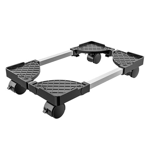 Qcdou PC Ständer Unter dem Schreibtisch - Universaler, Mobiler, Verstellbarer Computer Desktop CPU Tower Gehäuse Ständer Mit Rädern, Schwarz von Qcdou
