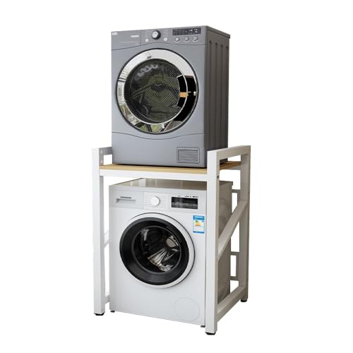 Qcesorib Waschmaschinen Aufbewahrungsregal mit Platzsparend, Regal über Waschmaschine mit Ablagen, Toilettenregal mit Höhenverstellbare Beine, für Badezimmer und Waschküche von Qcesorib