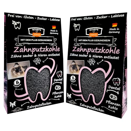 QCHEFS 2er Pack ZahnputzKOHLE Katze: Niere Probleme als Zahnpflege im Futtertopping zum Futter Lachsöl Katze Malz Katzenmilch QCHEFS 2er Pack ZahnputzKOHLE Katze: Niere Probleme als Zahnpflege im Futtertopping zum Futter Lachsöl Katze Malz Katzenmilch von Qchefs
