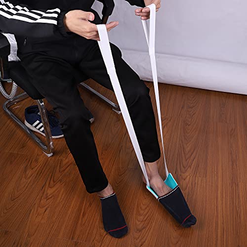 Anziehhilfe für Socken Strümpfe Sockenanzieher Hilfsmittel Schuhlöffel Sockenanziehhilfe Dressing Assist für Senioren Schwangere Frauen Sock Slider Aid Helper Strümpfe Socken Strumpfanziehhilfe von Qchomee