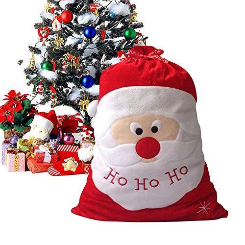 Weihnachtssack Weihnachtsmann Sack Nikolaussack Befüllen Geschenktaschen Süßigkeiten Beutel Nikolausbeutel Weihnachtsbaum Dekorationen Süßigkeits Tasche Geschenkverpackung Tüten für Weihnachtsferien von Qchomee