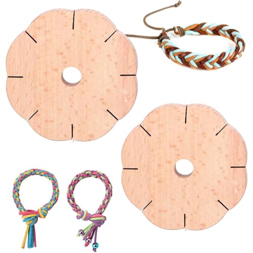2 Stück Knüpfstern, Kumihimo Flechtscheibe Set für DIY Armbänder, Handarbeit Enthusiasten, Kreatives Basteln und Geschenkvorbereitung, Freundschaftsarmbänder Knüpfen 2 Stück Knüpfstern, Kumihimo Flechtscheibe Set für DIY Armbänder, Handarbeit Enthusiasten, Kreatives Basteln und Geschenkvorbereitung, Freundschaftsarmbänder Knüpfen von QckZee