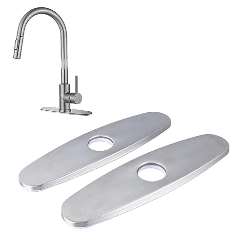 2 Stück Wasserhahn-Loch-Abdeckung, Küchenspüle, Wasserhahn-Loch-Abdeckung, Badezimmer-Wasserhahn-Platte, Edelstahl-Wasserhahn-Deckplatte, Anti-Leckage für Küchenspüle von Qcwwy