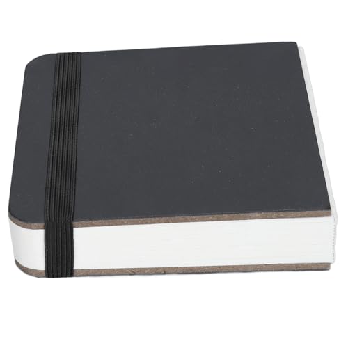 30 Blatt Aquarell-Papierblöcke, Leichtes Mal-Notizbuch, Reise-Zeichnungs-Skizzenbuch, Geeignet für Kalligrafen, Künstler, Anfänger, Profis, 10 X 10 Cm (BLACK) von Qcwwy