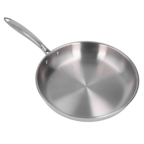 304 Edelstahl Unbeschichtet Ohne Coating Tortilla, Professionelle Wärmeverteilung für Haushaltsküche, Silber 304 Edelstahl Unbeschichtet Ohne Coating Tortilla, Professionelle Wärmeverteilung für Haushaltsküche, Silber von Qcwwy