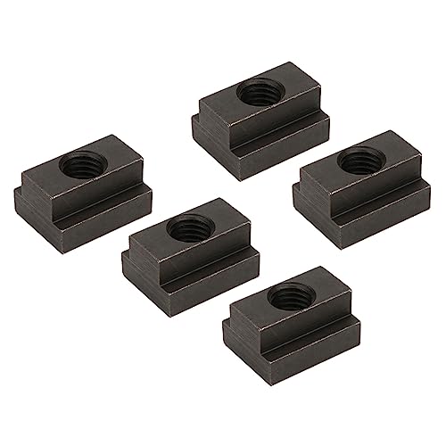 5 Stück T-Nutensteine ​​mit Schwarzem Oxid-Finish, M12-Gewinde für Werkzeugmaschinentische – Hohe Härte und Langlebig von Qcwwy