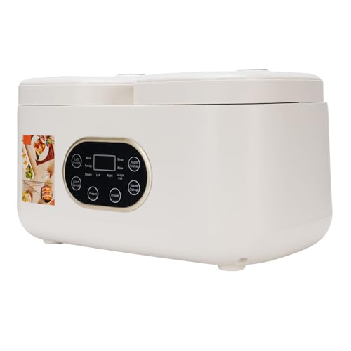 Dual Pot Slow Cooker Slow Cooker Multifunktional Cooking Pot Double Buffet Server Lebensmittel Wärmer Reiskocher Suppentöpfe für Küchenparty Sammeln Dual, Pop Up (EU-Stecker 220V) von Qcwwy