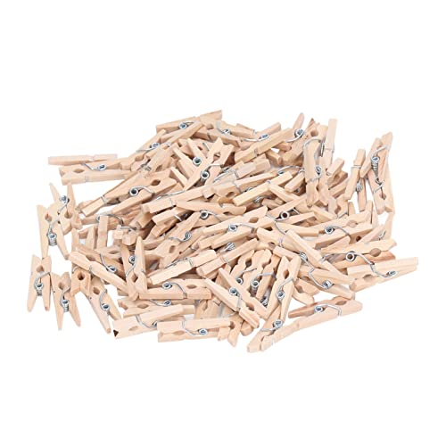 Qcwwy Holz-Wäscheklammern, 100 Stück, Mini-Wäscheklammern, Holzklammern, dekoratives Kunsthandwerk, Fotos, Bilder, Dekorationsklammern, Kleidung, zum Aufhängen von Closepins Qcwwy Holz-Wäscheklammern, 100 Stück, Mini-Wäscheklammern, Holzklammern, dekoratives Kunsthandwerk, Fotos, Bilder, Dekorationsklammern, Kleidung, zum Aufhängen von Closepins von Qcwwy