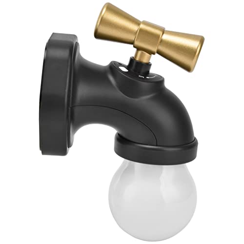 Induktions-LED-Wasserhahn-Nachtlicht, USB-Aufladung, Schöne Sprachgesteuerte Nachttischlampe für den Flur, ABS + PC in Schwarz von Qcwwy