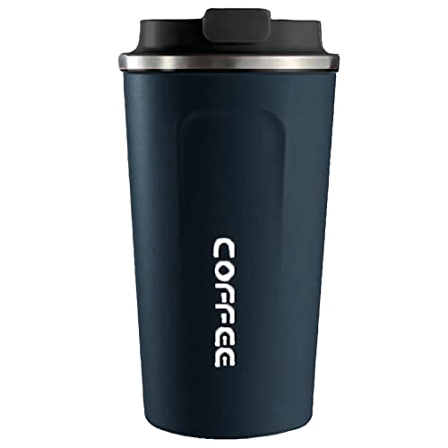 Intelligente Kaffeetasse mit Temperaturanzeige, 304 Safe Liner Light Integrierter Wärmeschutzbecher Große Tasse Munddesign Leicht zu Waschende Intelligente Kaffeetasse (Blau) von Qcwwy