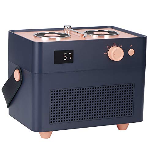 Intelligenter Luftbefeuchter 1.3L Retro Luftbefeuchter Tragbares Digital Display Intelligenter Luftfeuchter für Haus Im Freien Im Freien, das Lesen von Lesen in der Außenseite Außenbereich (BLUE) von Qcwwy
