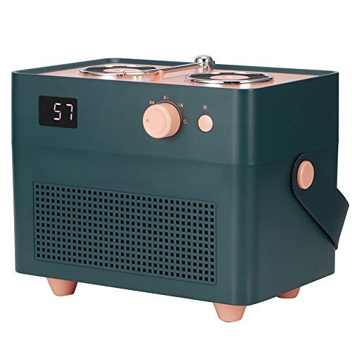 Intelligenter Luftbefeuchter 1.3L Retro Luftbefeuchter Tragbares Digital Display Intelligenter Luftfeuchter für Haus Im Freien Im Freien, das Lesen von Lesen in der Außenseite Außenbereich (GREEN) von Qcwwy