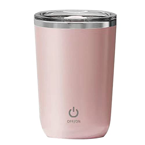 Kaffeetasse mit Rührfunktion, Automatisch Selbstrührende Kaffeetasse, Automatisch Rührende Kaffeetasse, Magnetisch Rührender Kaffeebecher, 350 Ml, für den Einsatz zu Hause, Im (Rosa) von Qcwwy