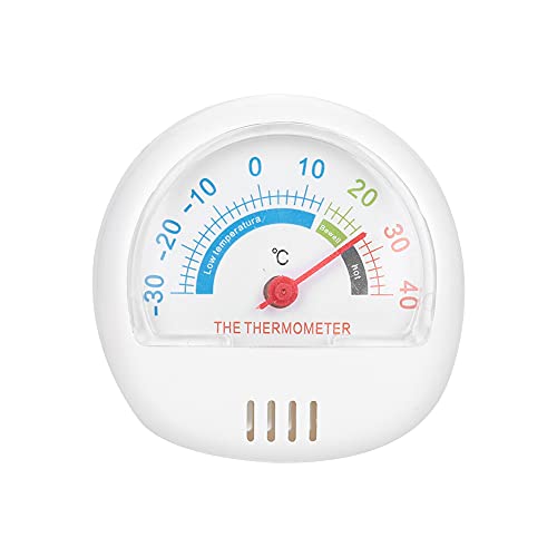 Kühlschrank-Gefrierschrank-Thermometer, Großes Zifferblatt-Thermometer, Mechanisches Kühlschrank-Thermometer (Weiß) von Qcwwy