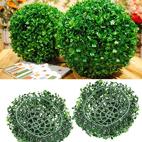 Künstlicher Boxwood Topiary Ball, 3,9 Zoll Gefälschter Pflanzenball mit Lebensechter Handgewebter Design, Prämienqualität, Vielfalt an Größen, Exquisiten Look, Mehrzwecknutzung für Zuhause, Outdoor, von Qcwwy