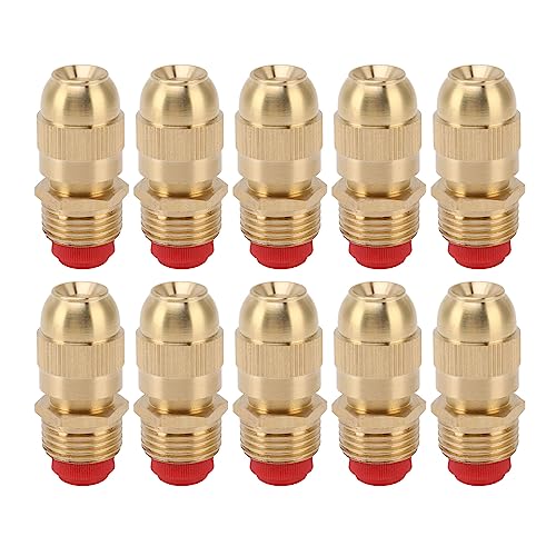 Kupfer-Sprinklerdüsen-Set – 10-teiliges G1/2-Außengewinde, Verstellbare Bewässerungssprühdüse für Grünflächen (Kleiner Körper) von Qcwwy