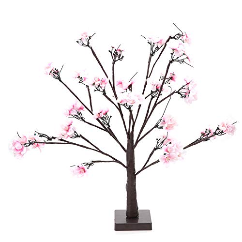LED-Kirschblütenbaum-Lichter, Dekorativer Bonsai-Beleuchteter Baum Beleuchteter Kirschblüten-Baum-Licht-Tischplatte LED-Baum-Lampen-Ausgangsdekor-künstliches Pflanzen-Licht von Qcwwy