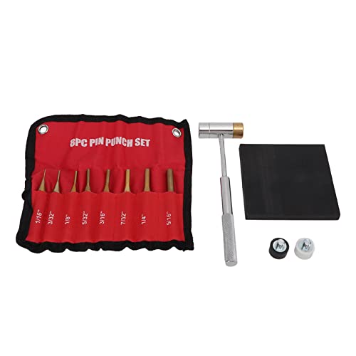 Messing-Pin-Stanzer, 8 Verschiedene Größen Feine Verarbeitung Messing-Stanzer Set Entfernen Reparaturwerkzeug für Heimwerker Messing-Pin-Stanzer, 8 Verschiedene Größen Feine Verarbeitung Messing-Stanzer Set Entfernen Reparaturwerkzeug für Heimwerker von Qcwwy