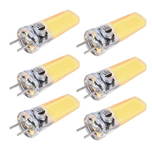 Qcwwy 6PCS LED-Birnen, 5W 500LM GY6.35 COB Glühbirnen Nicht Dimmbare Glühbirnen für die Beleuchtung von Dekor-Kronleuchtern Zuhause 360 ​​° Abstrahlwinkel LED-Birnen (Kaltes Weiß) von Qcwwy