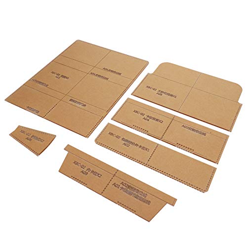 Qcwwy Acrylformvorlage Acryl -Brieftaschenmuster Schablone Setzen Sie Klare Acrylformvorlage für DIY Leder -Brieftaschen Leder Quilt Werkzeug mit Snap Hardware Handwerk mit Achel von Qcwwy