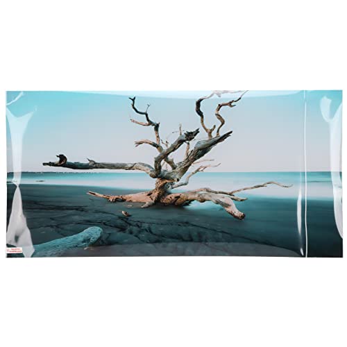 Qcwwy Aquarium-Hintergrundposter, 3D-PVC-Himmel, Verwelkter Baum, Hintergrund, Aquarium, Tapete, Aufkleber, Buntes Aquarium-Hintergrundbild für Aquarium-Dekorationen(122 * 50CM) von Qcwwy