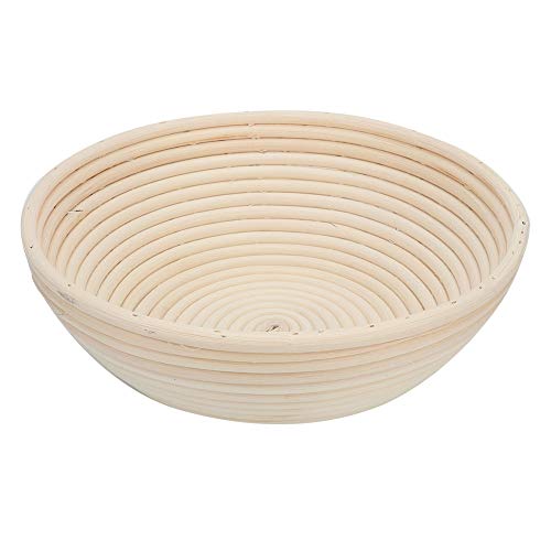 Qcwwy Brot-Gärkorb, Runder Rattan-Brot-Sauerteig-Korb, Brot-Gärschüssel, Brot-Banneton-Korb, Obst-Snack-Servierschalen, Brotherstellung, Backwerkzeuge (22X8,5) von Qcwwy