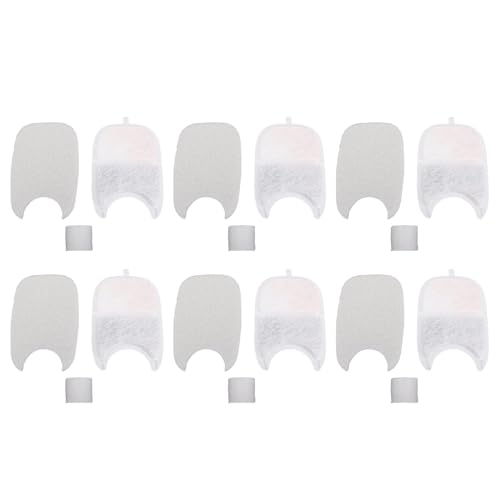 Qcwwy Cat Water Fountain Ersatzfilter, Aktivierter Kohlenstoff -Multi -Filtration Geruchsentfernung Haustier Wasserbrunnen Filter Hunde Wasserschüssel Filter Haustier Wasserfilter (Stil 1) von Qcwwy