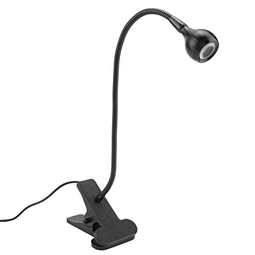 Qcwwy Clip-On-Leseleuchten, LED-USB-Schreibtischlampe, Aluminiummaterial, Augenschutz, Buchklemme, 360 °, Flexible Schwanenhals-Klemmlampe für den Schreibtisch (Warmes Licht) von Qcwwy