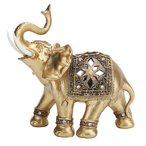Qcwwy Elegante Elefantenstatue, Wohlstandssymbol, Feine Handwerkskunst, Perfekt für die Heimbüro-Dekoration, Geschenk für Jeden Anlass von Qcwwy